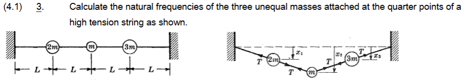 ( 4 . 1 ) 3 . Calculate the natural frequencies