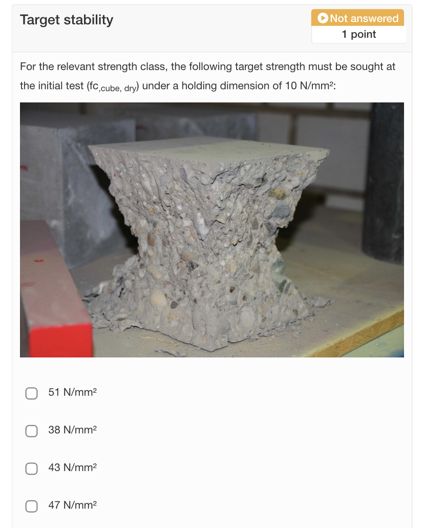 Target stability Not answered 1 point For the