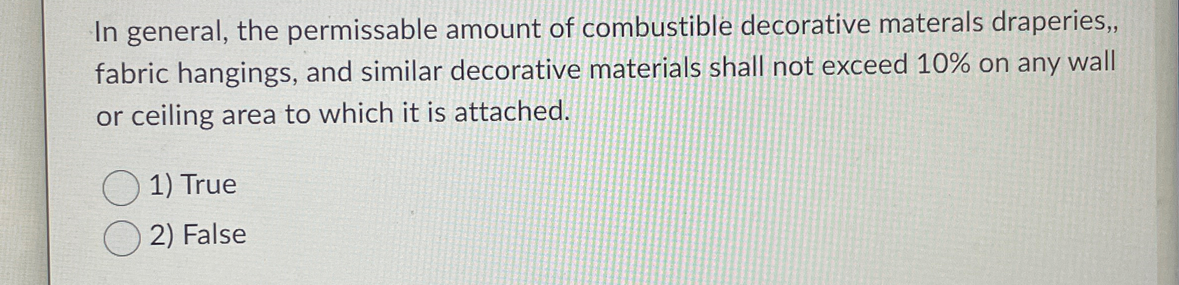 In general, the permissable amount of combustible