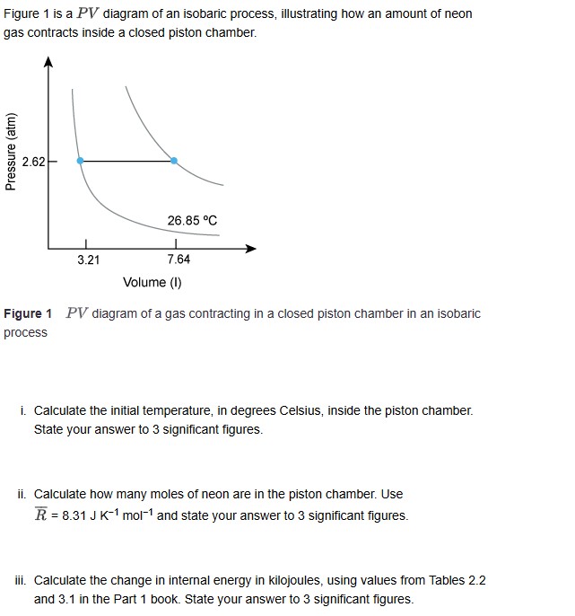 Figure 1 is a \ ( P V \ ) diagram of an isobaric