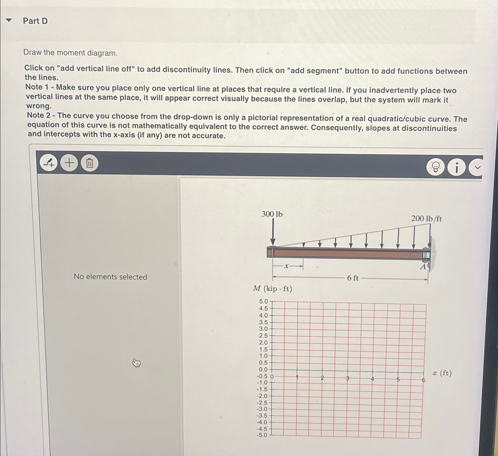 Part D Draw the moment diagram. Click on "add