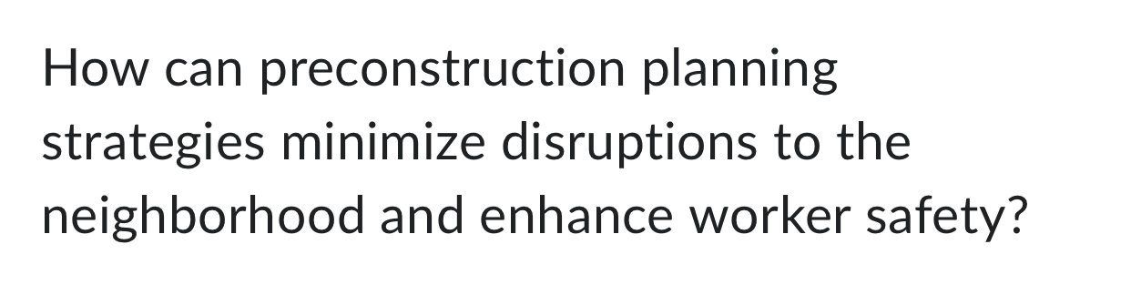 How can preconstruction planning strategies