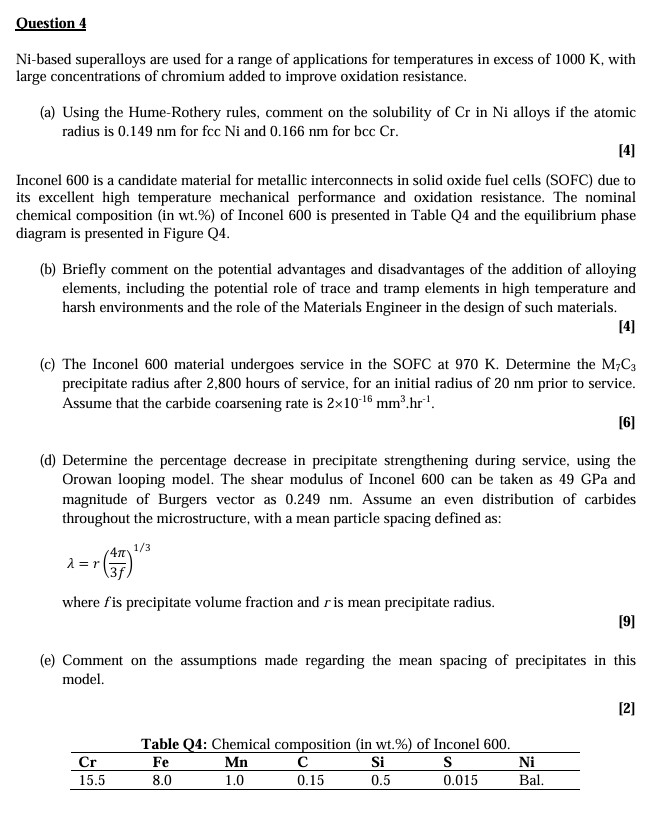 Can you answer part ( c ) and ( d ) Ouestion 4 Ni