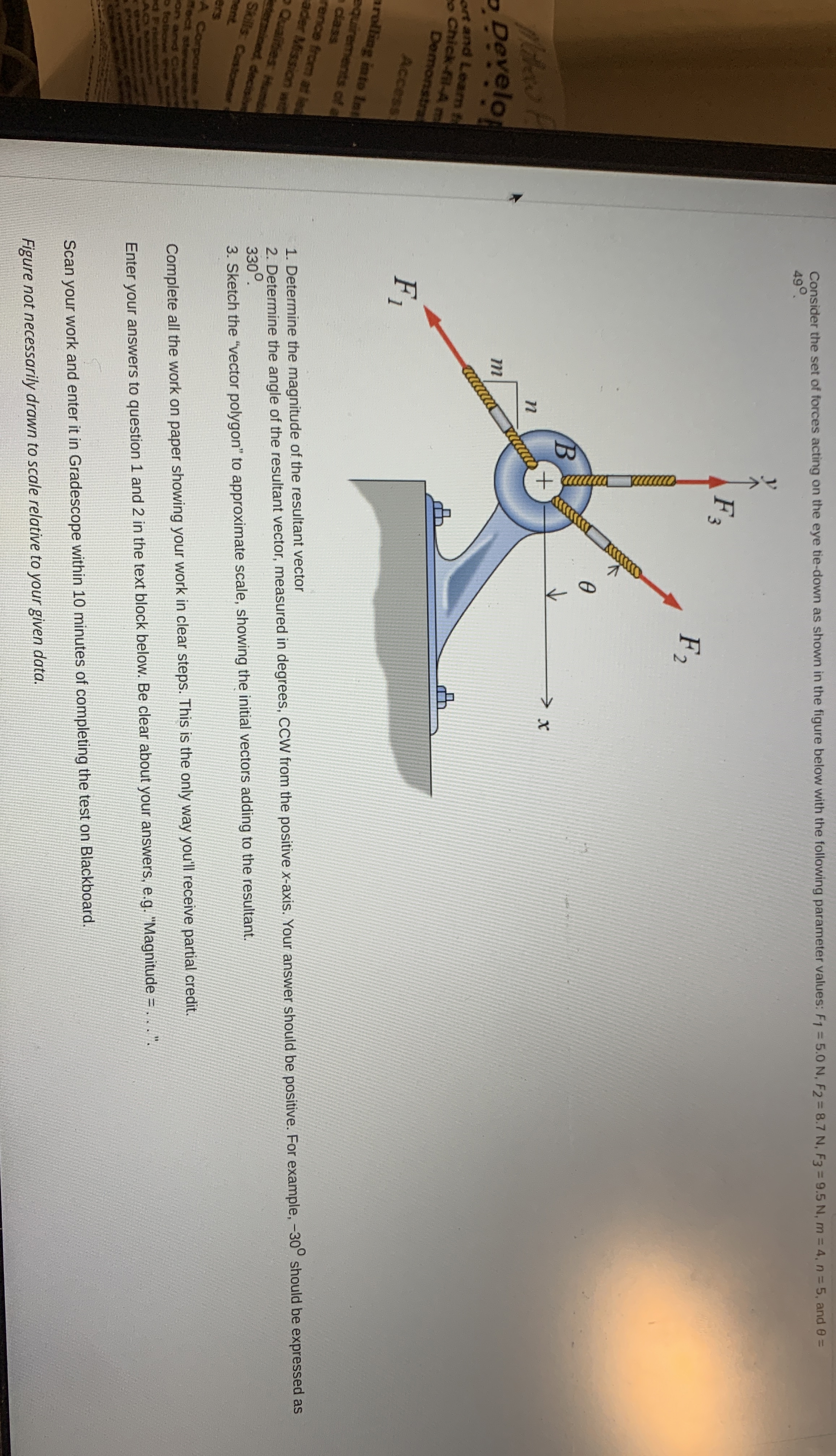 Consider the set of forces acting on the eye tie