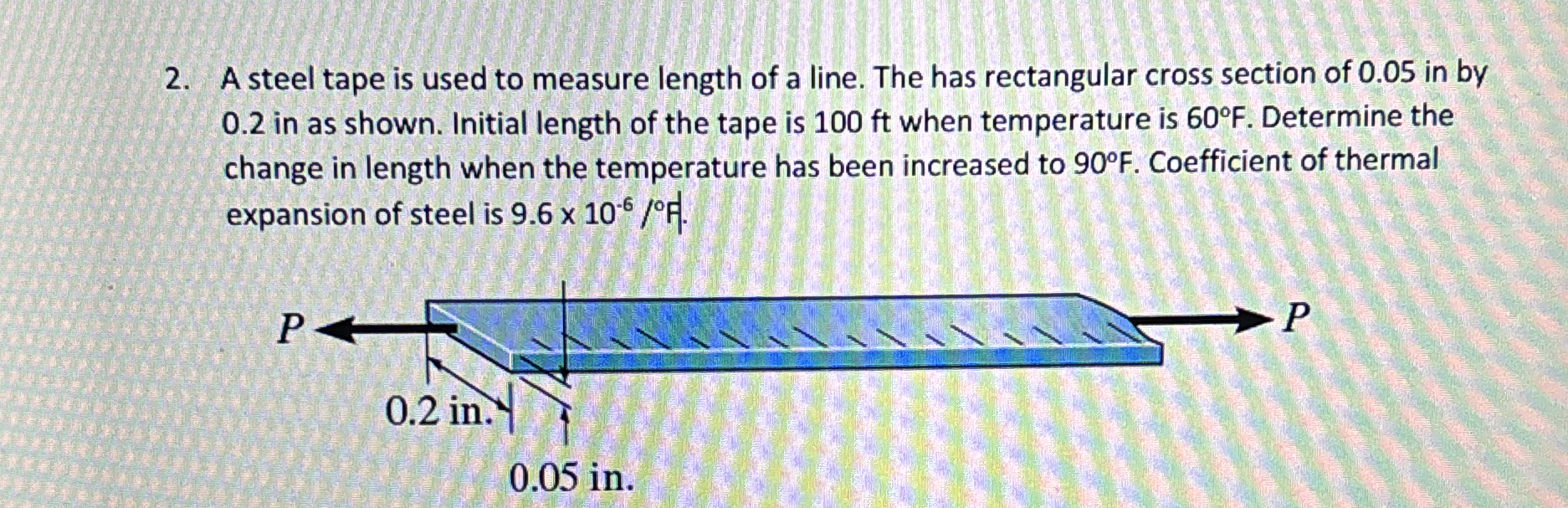 A steel tape is used to measure length of a line.