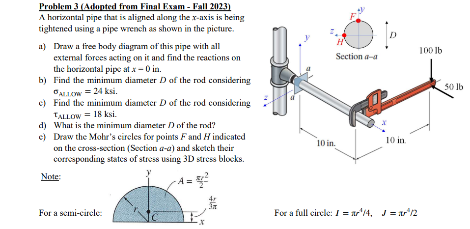 Problem 3 ( Adopted from Final Exam - Fall 2 0 2