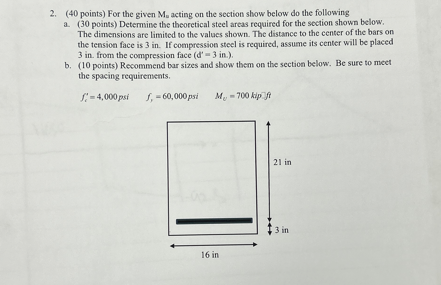 ( 4 0 points ) For the given M u acting on the