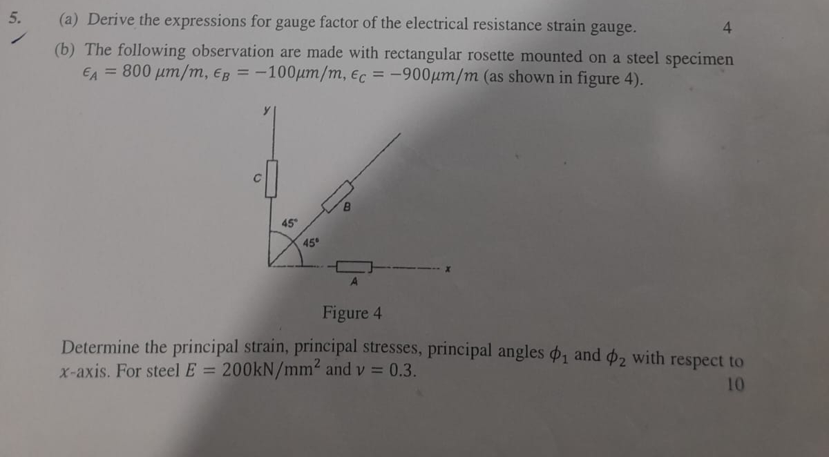 ( a ) Derive the expressions for gauge factor of