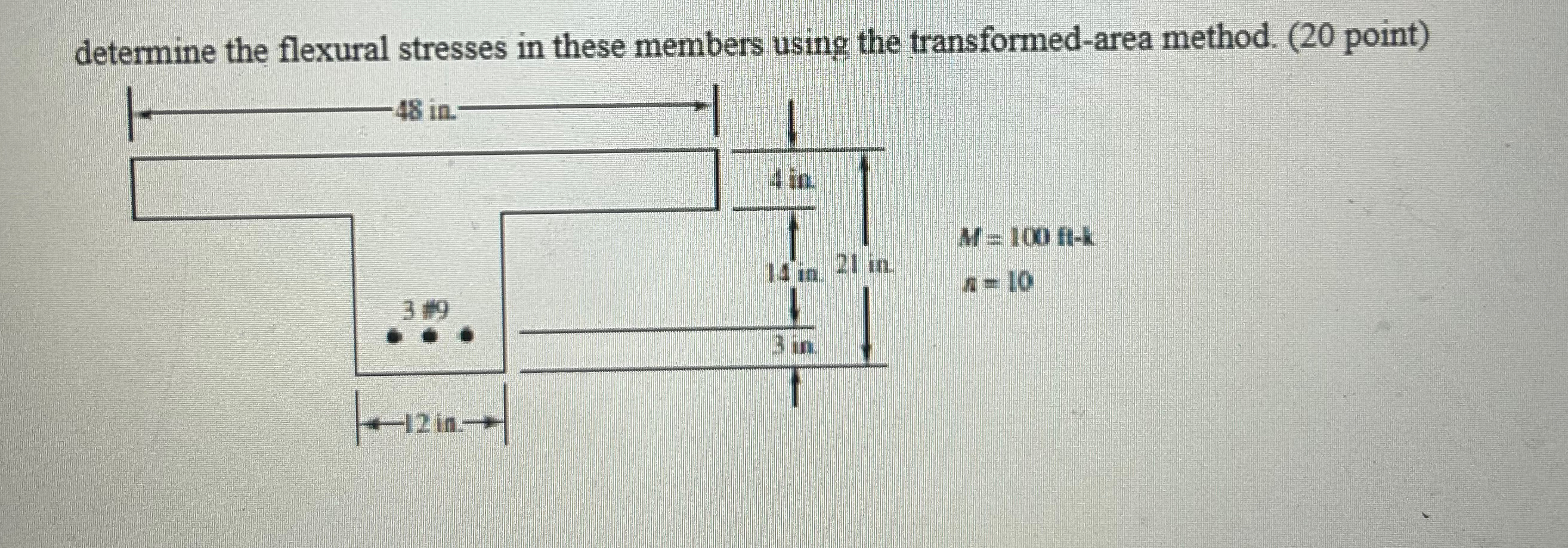 determine the flexural stresses in these members