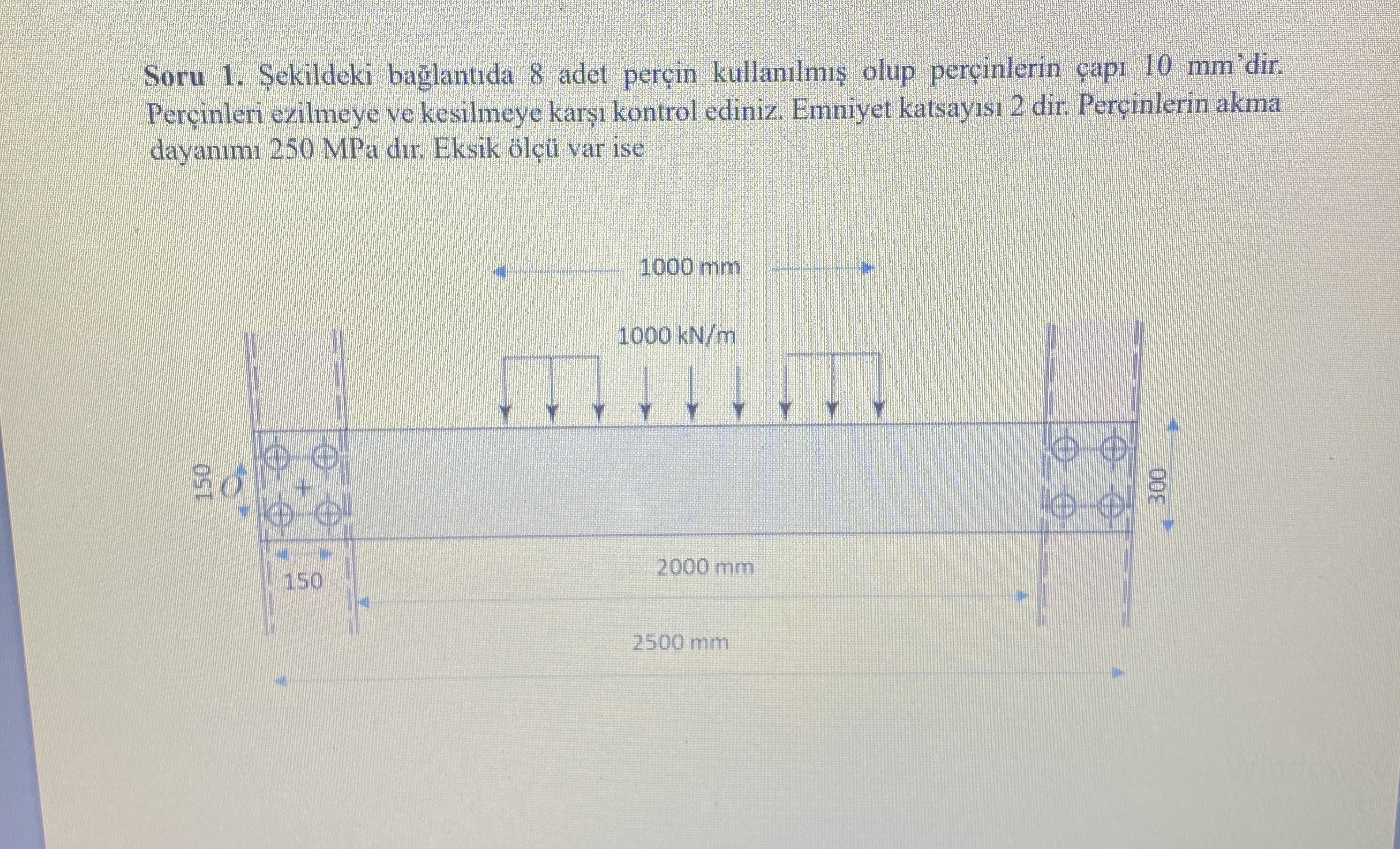 Soru 1 . Sekildeki ba lant da 8 adet per in