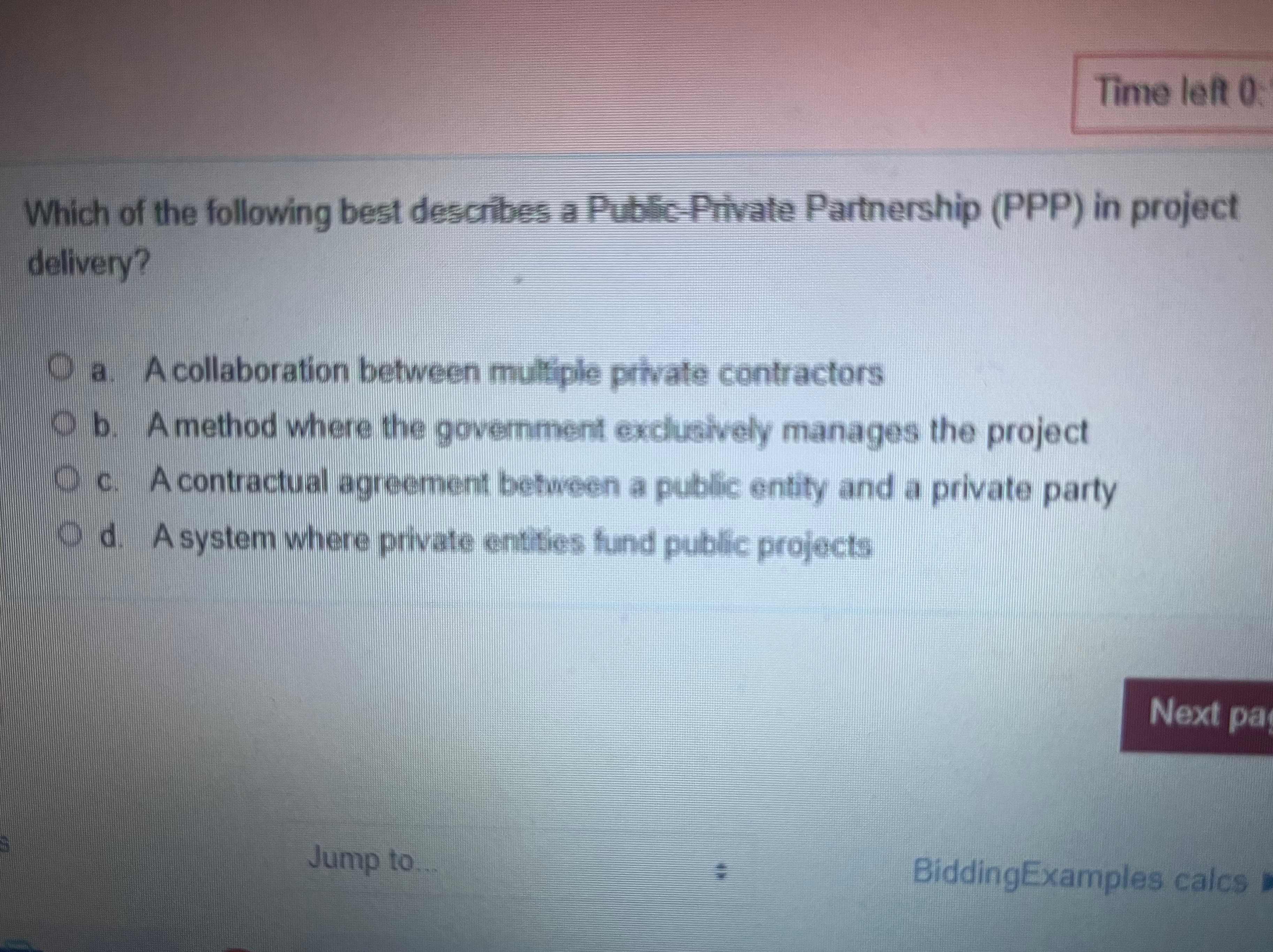 Which of the following best descives a ppp in