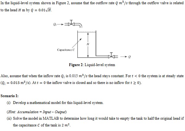 In the liquid - level system shown in Figure 2 ,