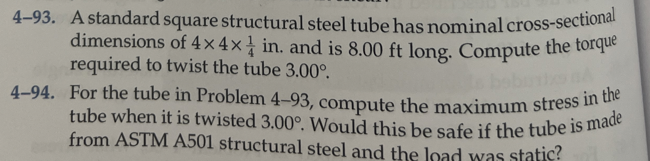 SOLVE FOR A RECTANGULAR TUBE 6 x 4 x 1 / 4 4 - 9