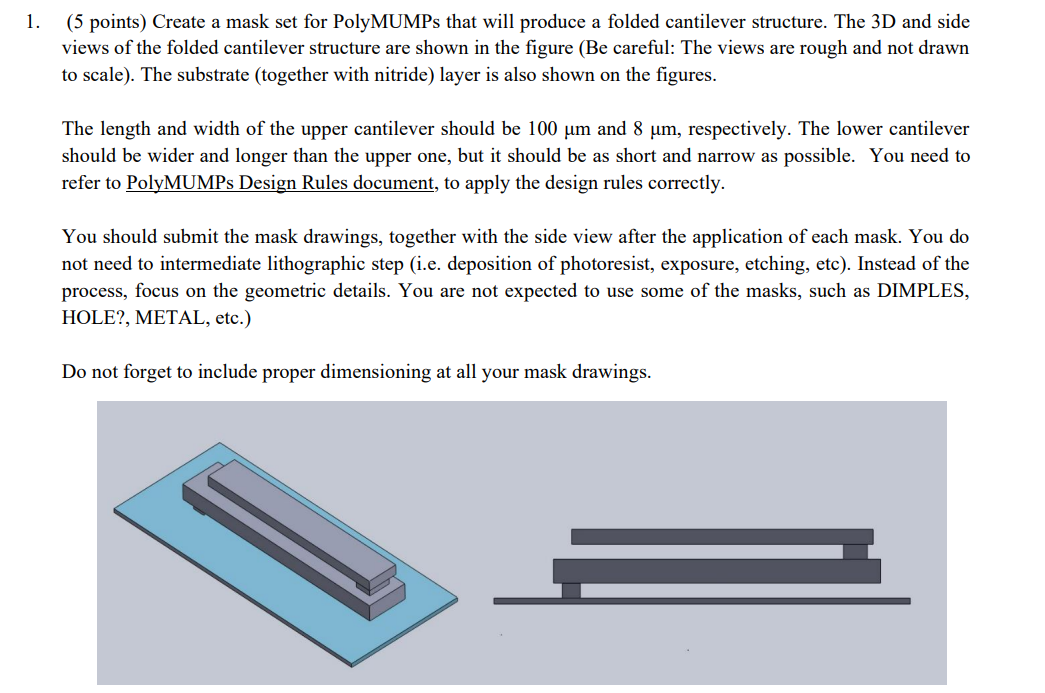 Create a mask set for PolyMUMPs that will produce