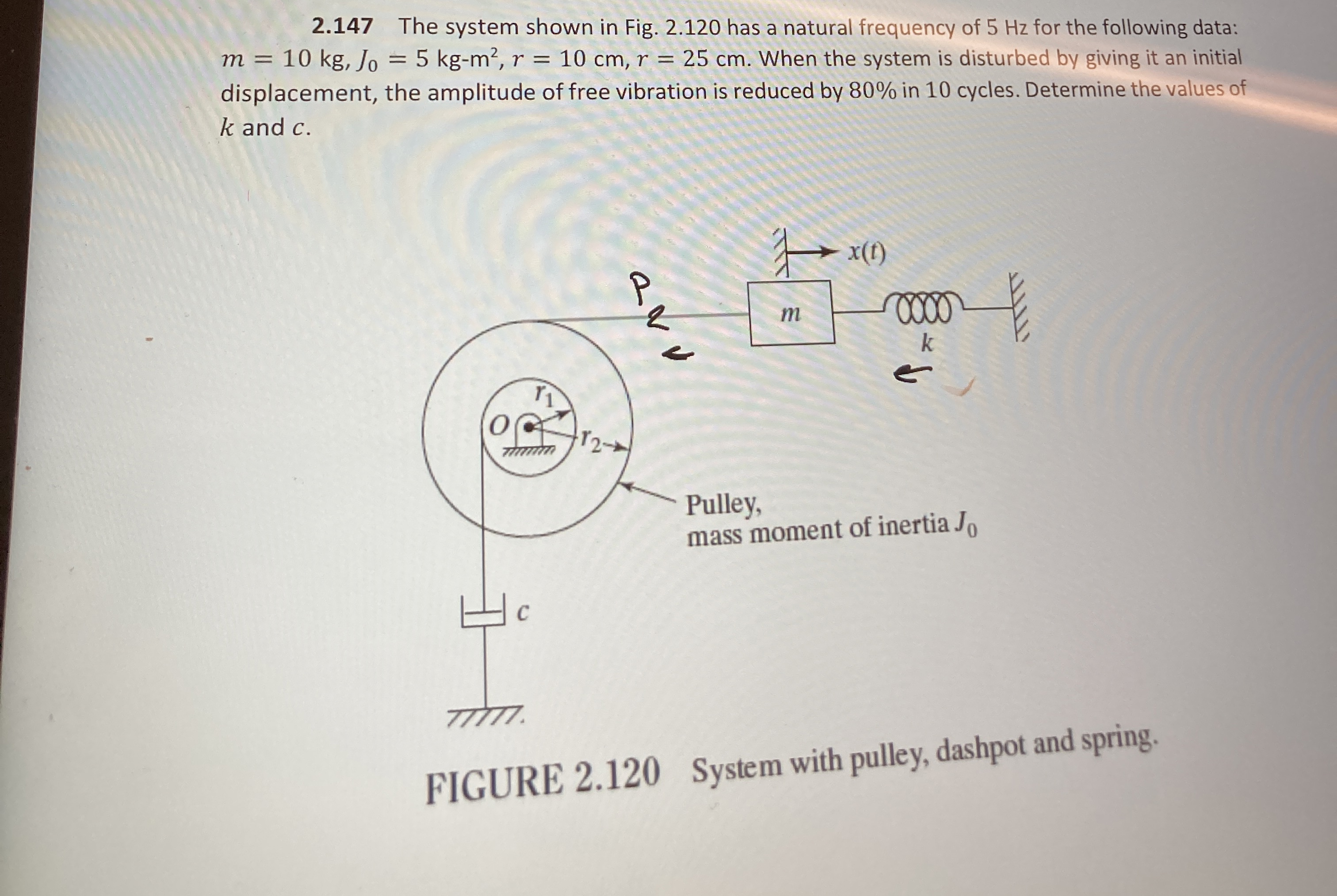 2 . 1 4 7 The system shown in Fig. 2 . 1 2 0 has