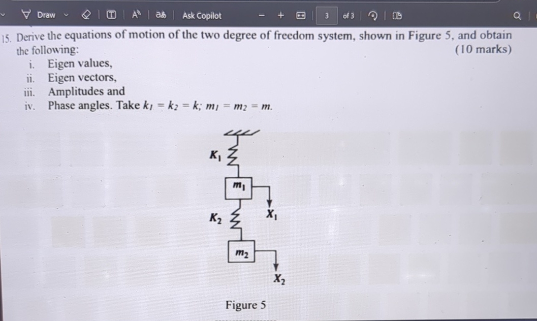 Draw Ask Copilot 3 of 3 1 5 . Derive the