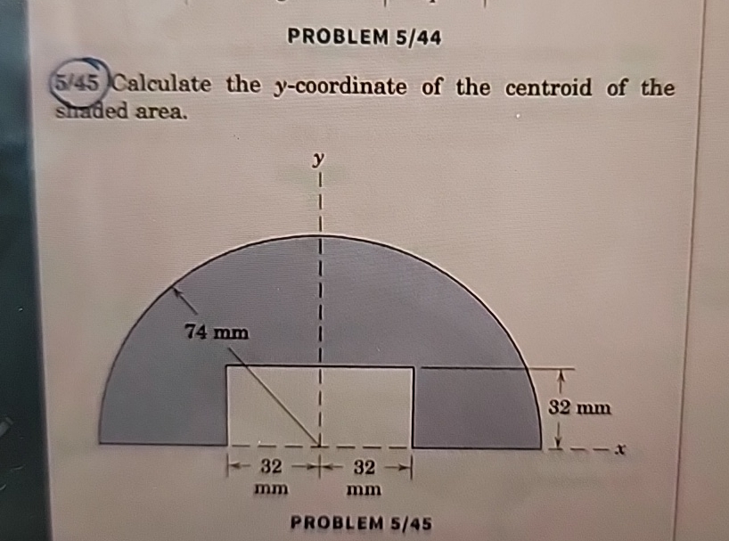 PROBLEM 5 / 4 4 5 / 4 5 ) Calculate the y -