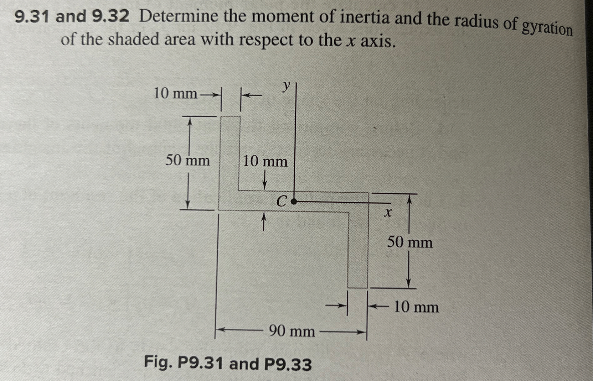 9 . 3 1 and 9 . 3 3 Determine the moment of