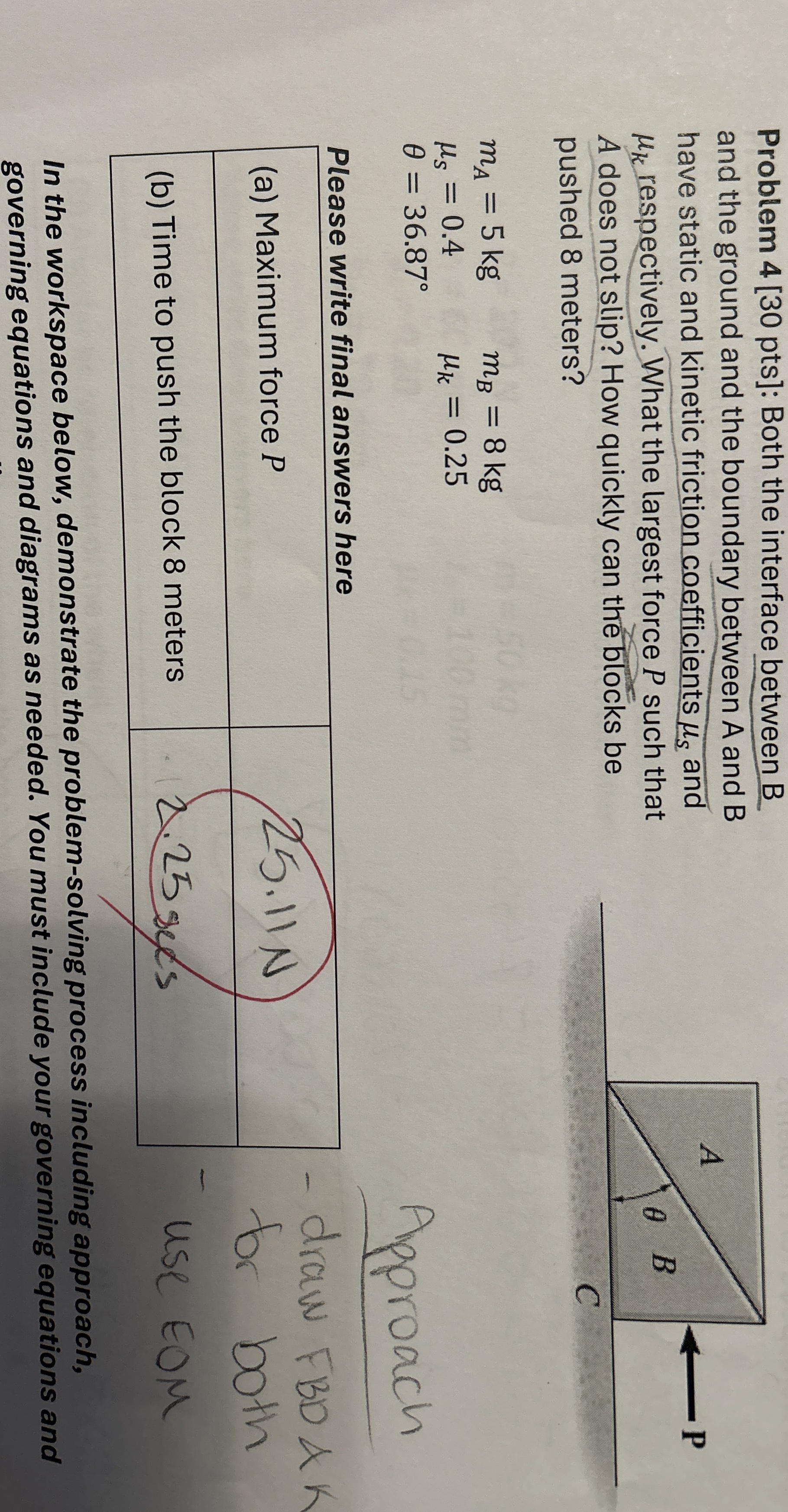 How to solve Problem 4 [ 3 0 pts ] : Both the