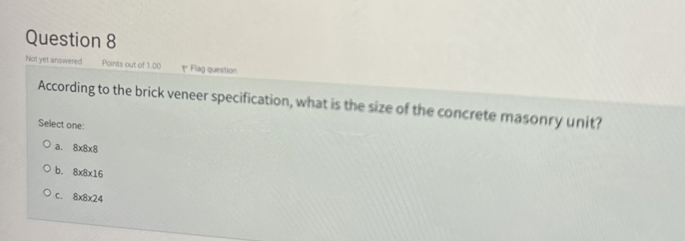 According to the brick veneer specification, what