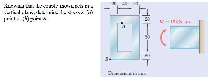 Knowing that the couple shown acts in a vertical