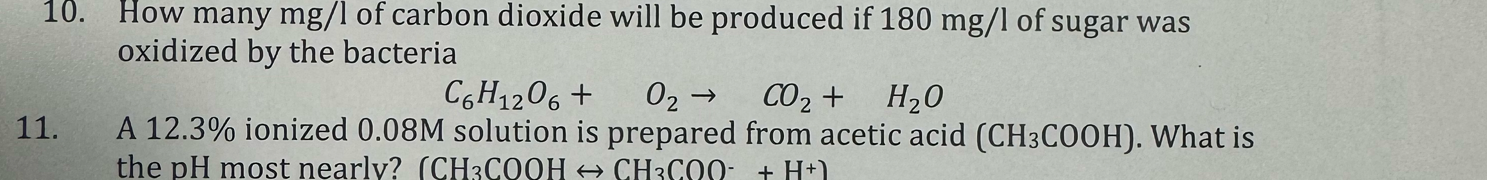 How many mg / l of carbon dioxide will be