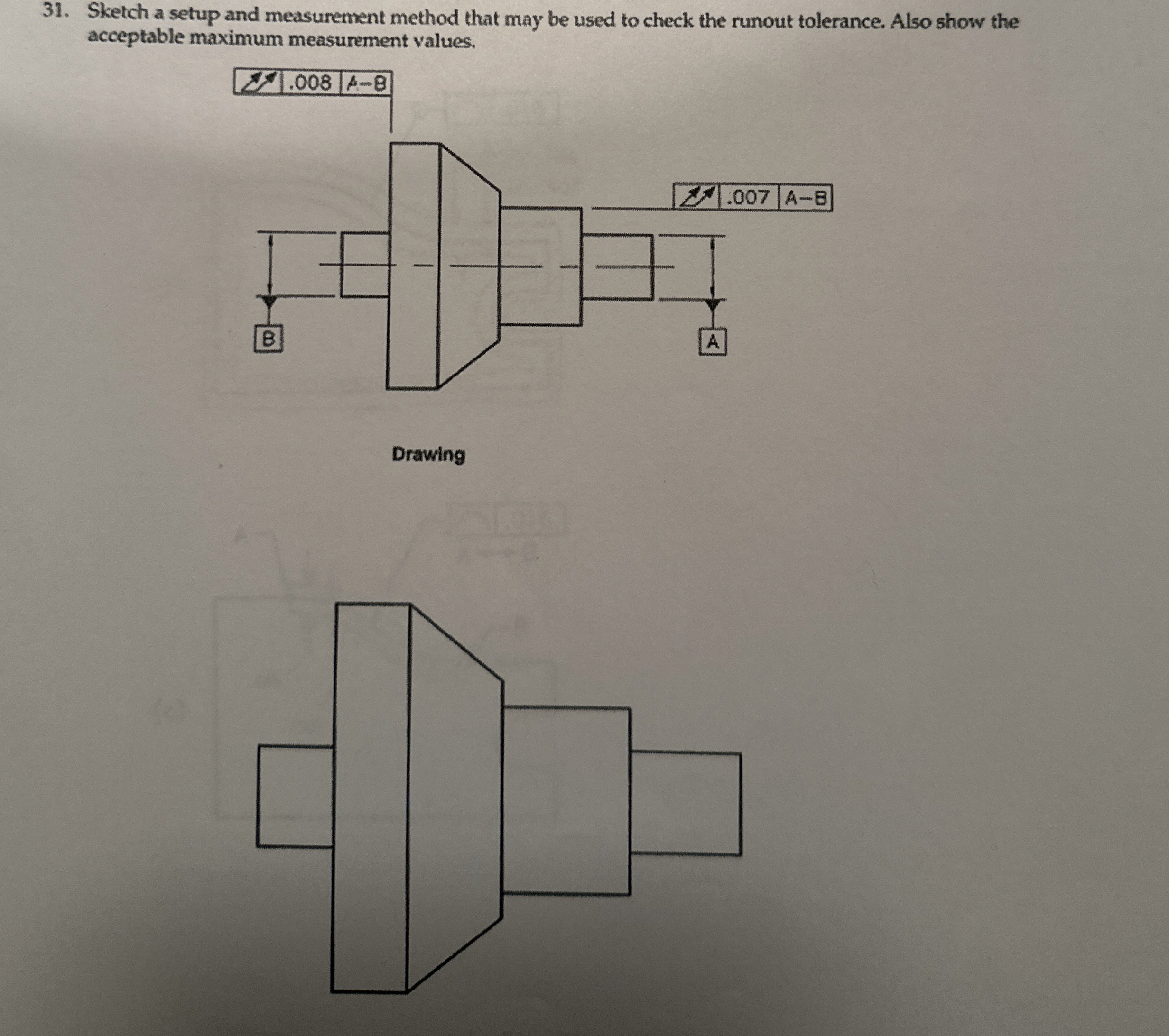 Sketch a setup and measurement method that may be