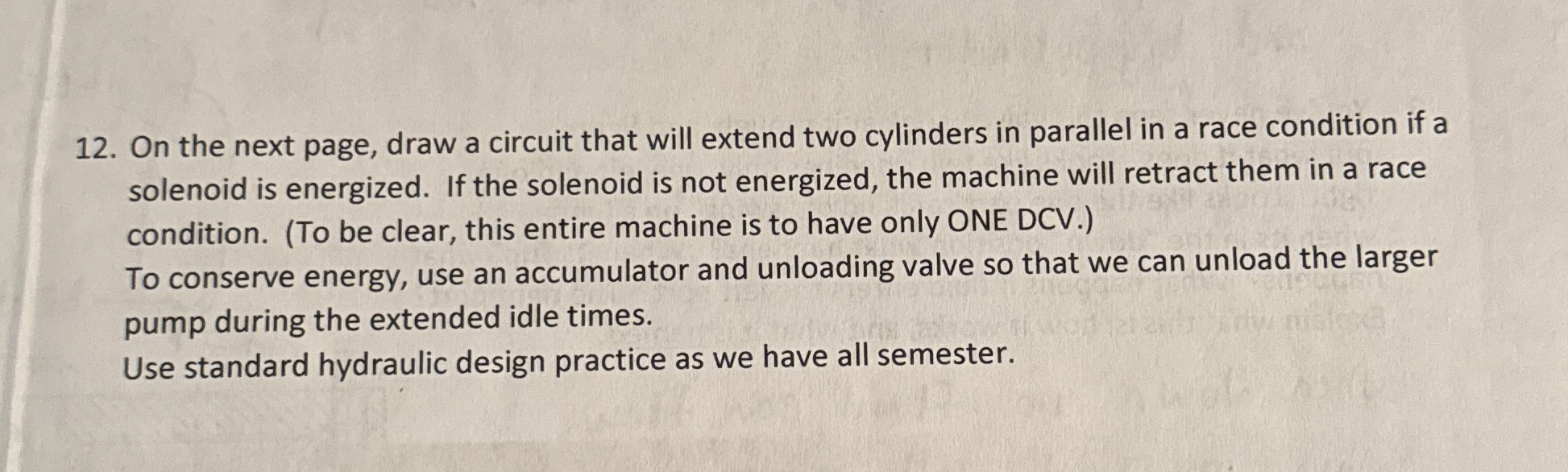 On the next page, draw a circuit that will extend