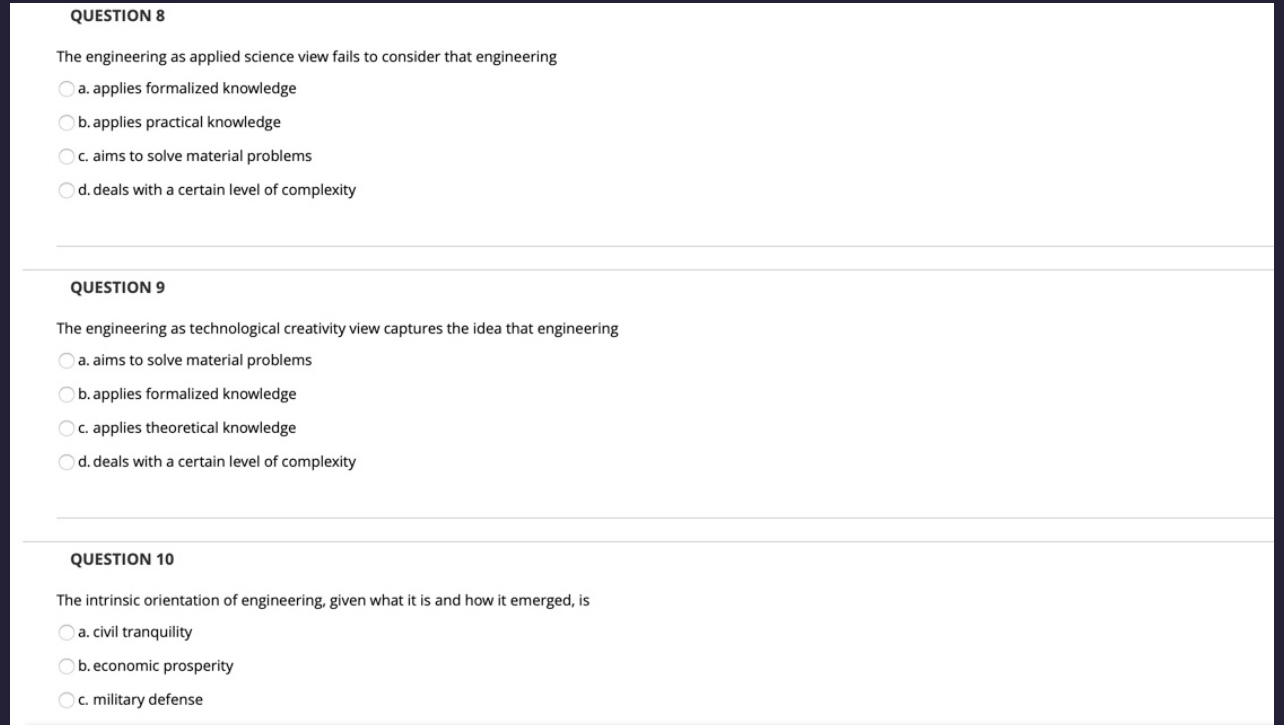 QUESTION 1 A society for industrial engineering