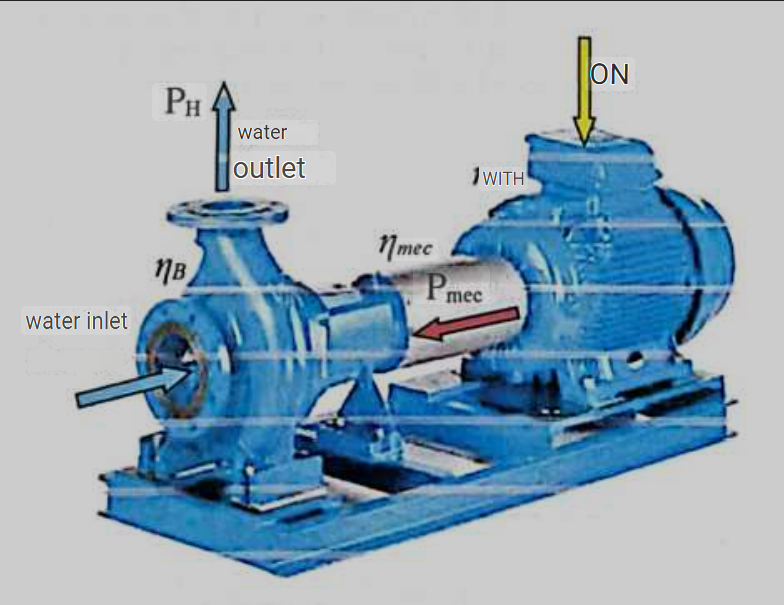 A motor pump ( radial flow centrifugal pump )