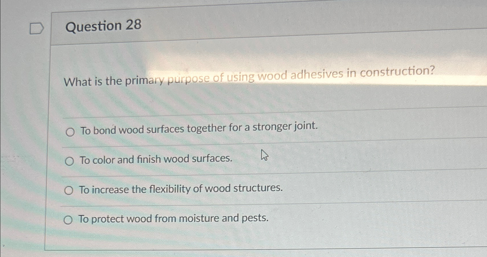 Question 2 8 What is the primary purpose of using