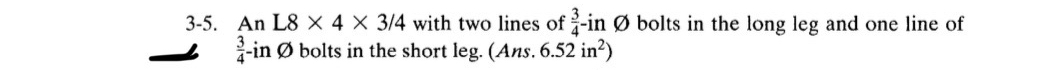 3 - 5 . An L 8 4 3 4 with two lines of 3 4 - in O