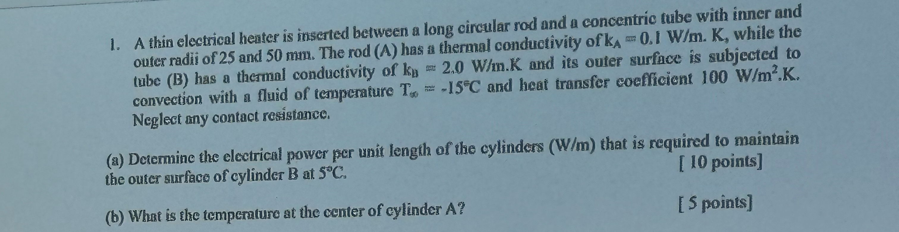 A thin electrical heates is inserted between a