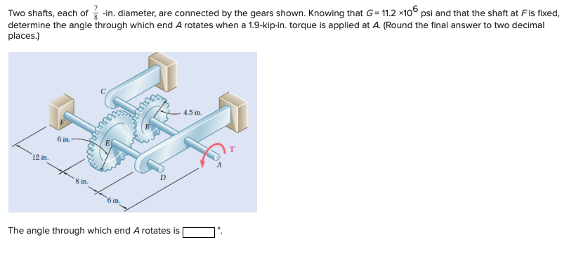 Two shafts, each of 7 8 - in . diameter, are