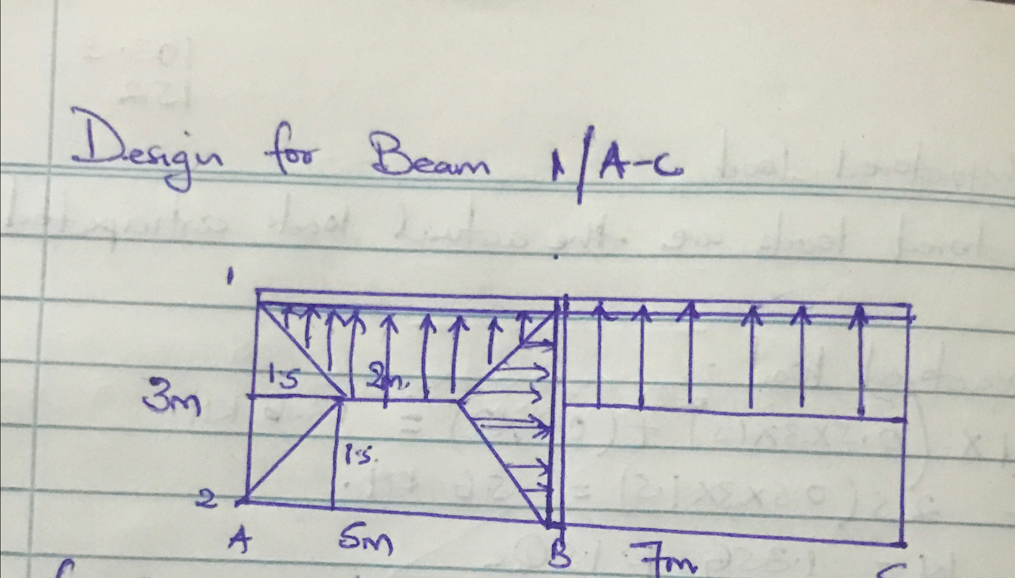 Design for Beam 1 A - C