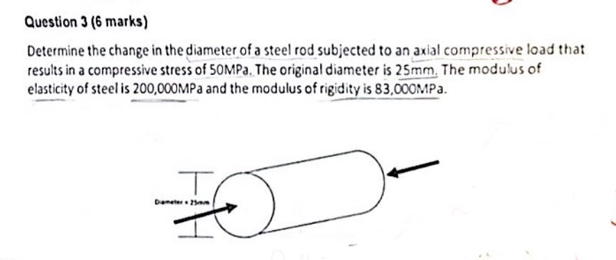 Question 3 ( 6 marks ) Determine the change in