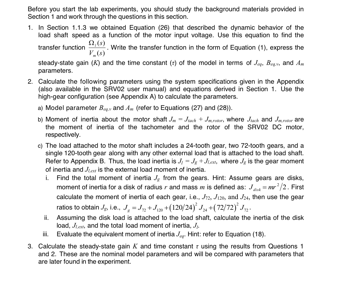 Before you start the lab experiments, you should