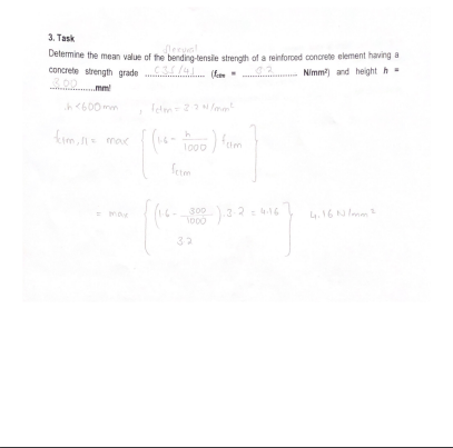 3 . Task Determine the mean value of the bending
