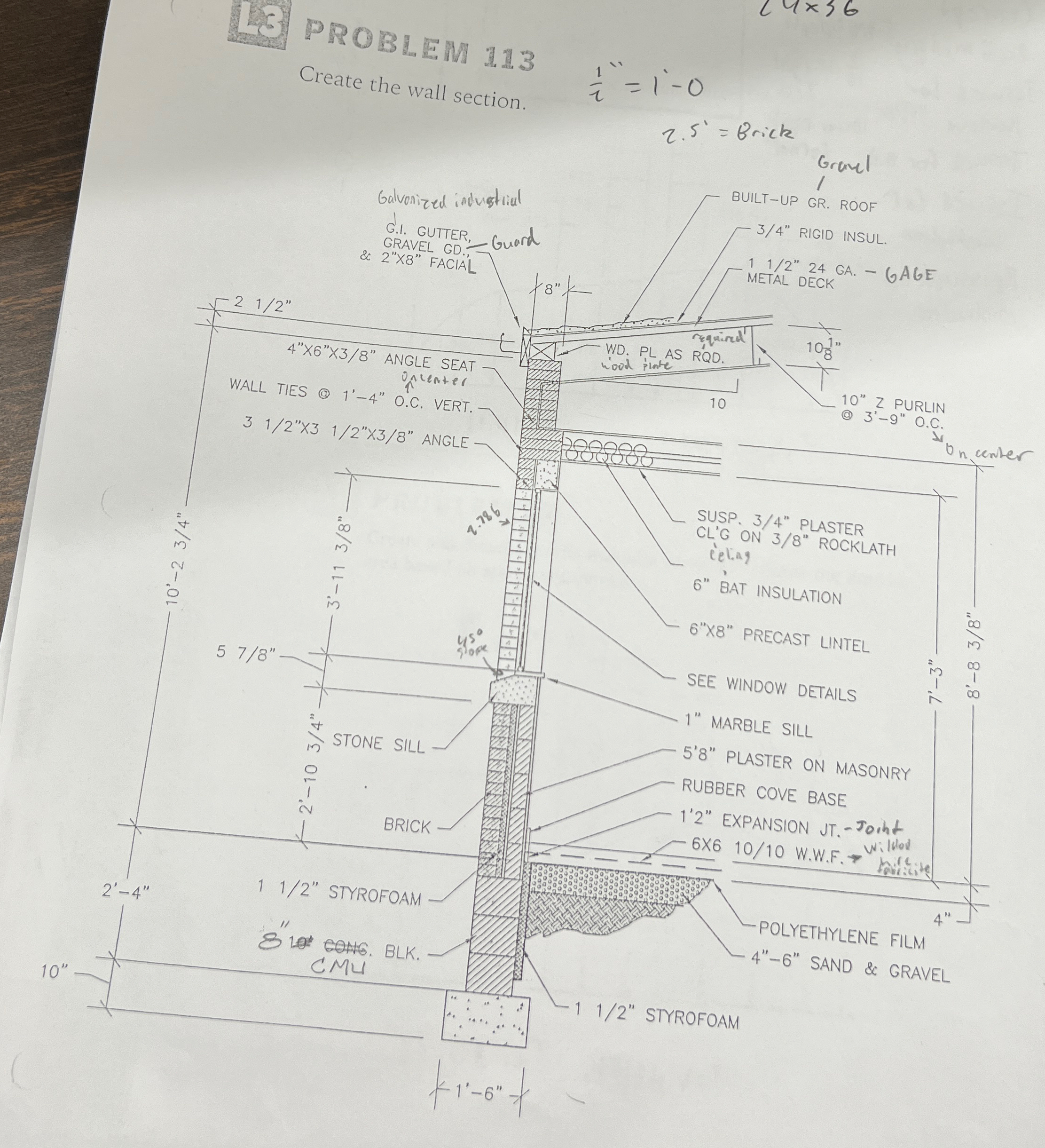 PROBLEM 1 1 3 Create the wall section.