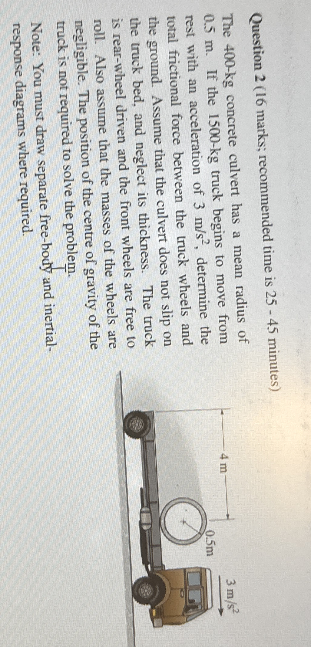 Question 2 ( 1 6 marks; recommended time is 2 5 -