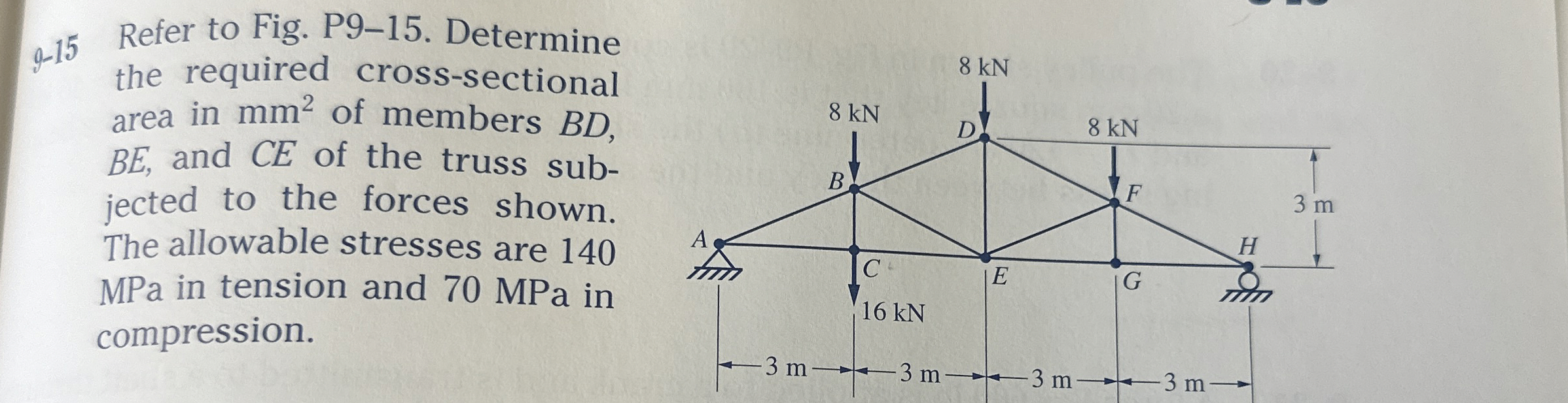 9 - 1 5 Refer to Fig. P 9 - 1 5 . Determine the
