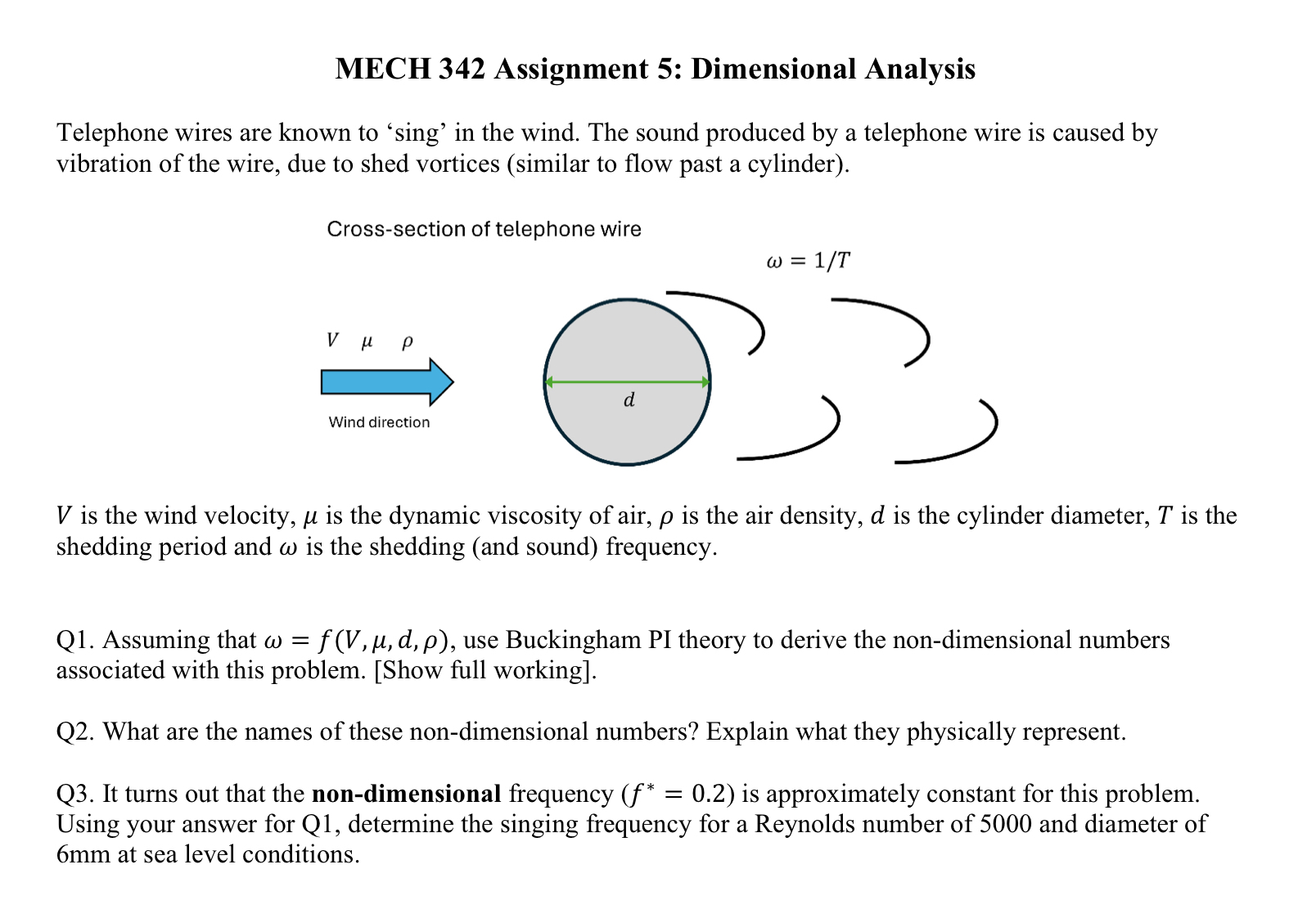 MECH 3 4 2 Assignment 5 : Dimensional Analysis