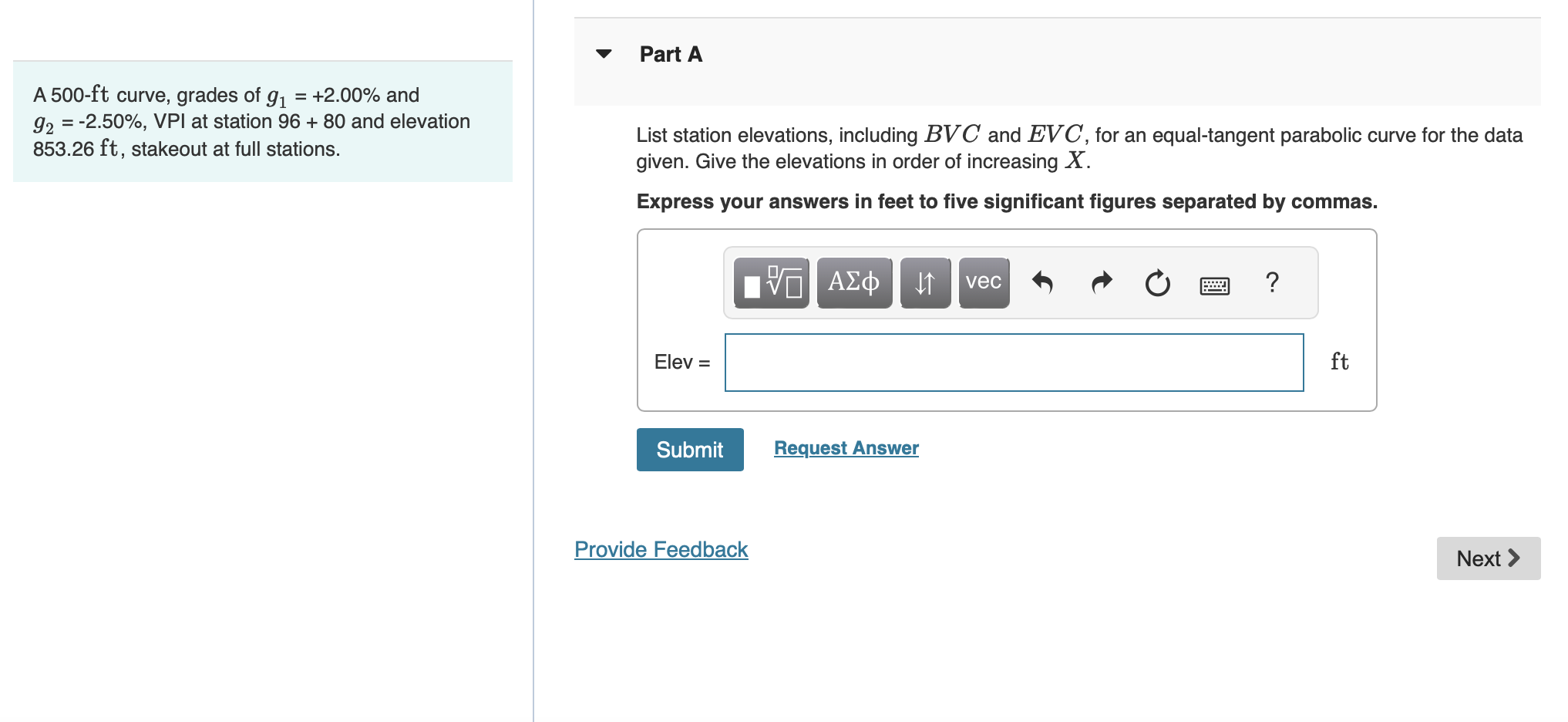 Part A A 5 0 0 - f t curve, grades of g 1 = + 2 .