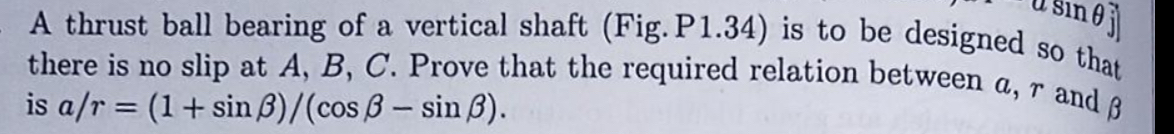 A thrust ball bearing of a vertical shaft ( Fig .