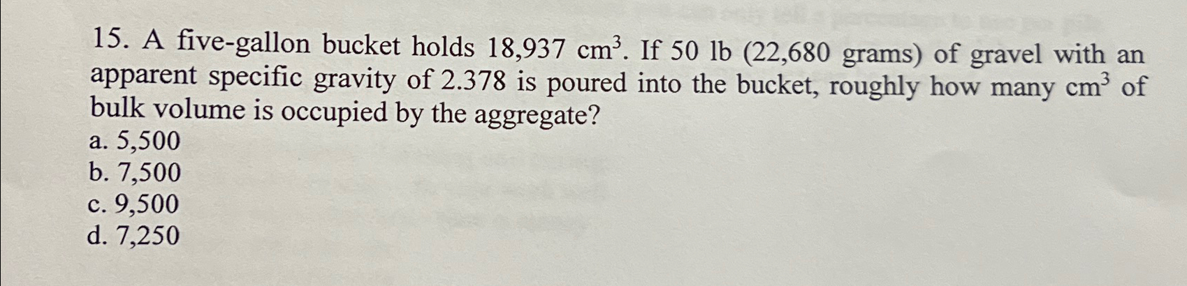 A five - gallon bucket holds 1 8 , 9 3 7 c m 3 .