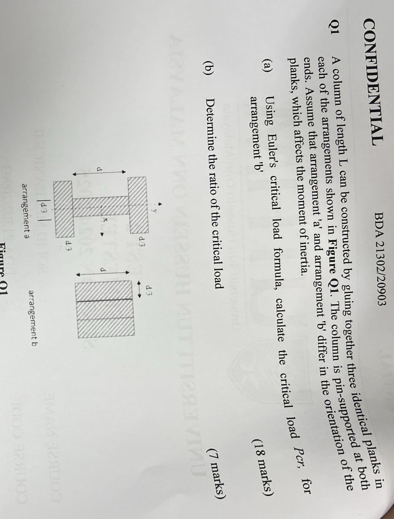 BDA 2 1 3 0 2 / 2 0 9 0 3 Q 1 A column of length