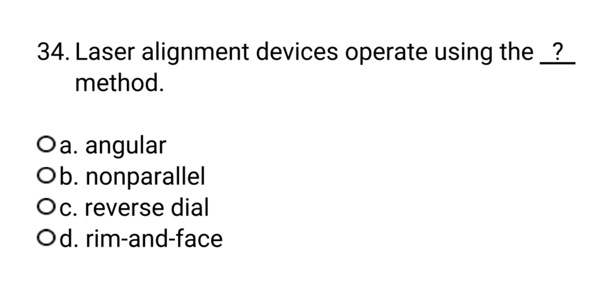 Laser alignment devices operate using the ?
