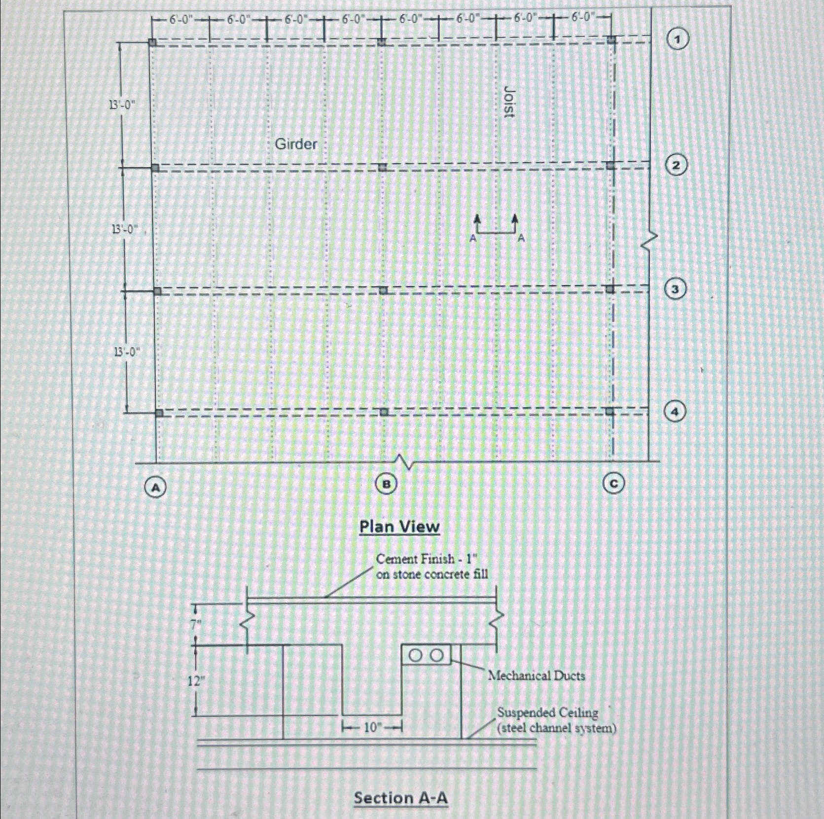 Given the following floor framing plan for an