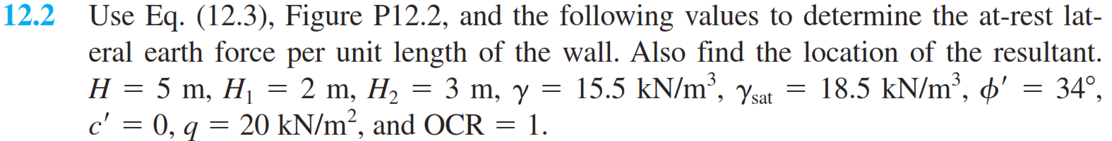 1 2 . 2 Use Eq . ( 1 2 . 3 ) , Figure P 1 2 . 2 ,