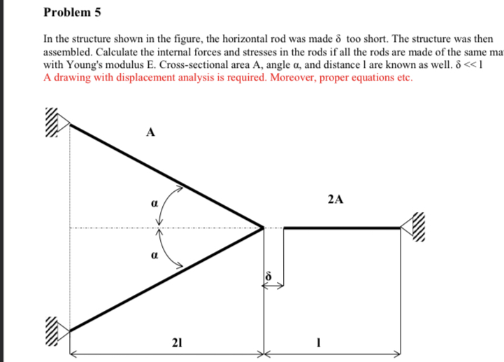Problem 5 In the structure shown in the figure,